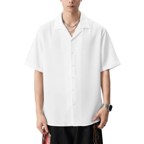 Men’s Short Sleeve Shirt with Inner Placket Print