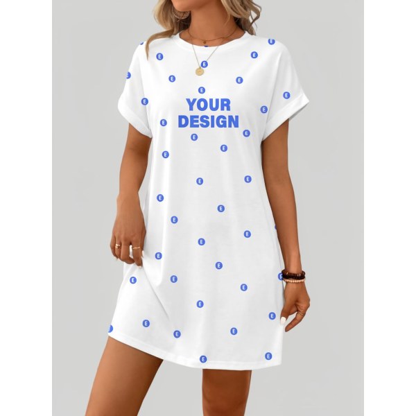 Women’s Plus Size Short Sleeve Relaxed Hem Dress
