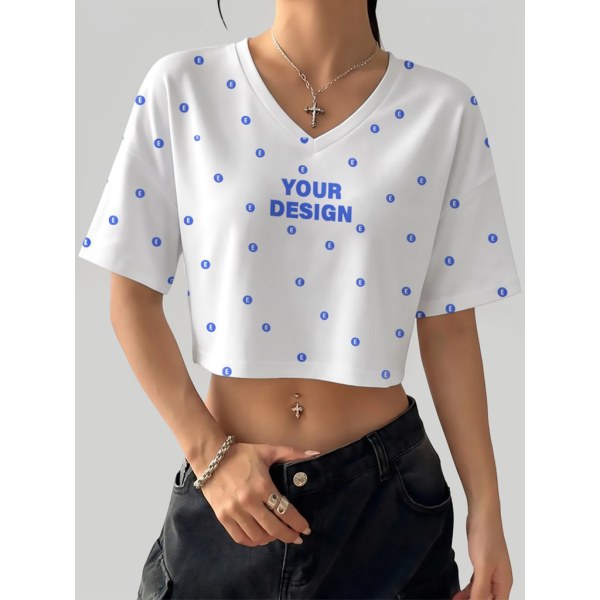Women’s Cropped V-Neck T-Shirt