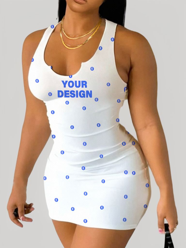 Women’s Plus Size Sleeveless Bodycon Dress 1