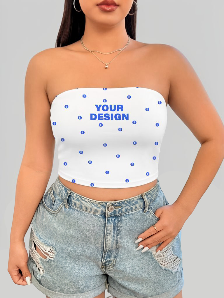 Women’s Plus Size Strapless Tube Top 1
